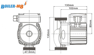 Boiler-m8 RS25-6 130 A Rated Technical Drawing